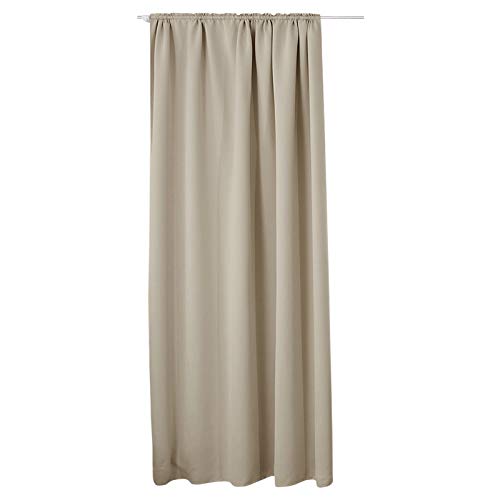 Laneetal Thermovorhang, Verdunklungsvorhang für Wohnzimmer Schlafzimmer, Blickdicht, mit Kräuselband für Schiene, 250g/m² Schwere Wärmeisolierende, 140 x 245 cm, Sand Laneetal Thermovorhang, Verdunklungsvorhang für Wohnzimmer Schlafzimmer, Blickdicht, mit Kräuselband für Schiene, 250g/m² Schwere Wärmeisolierende, 140 x 245 cm, Sand von Laneetal