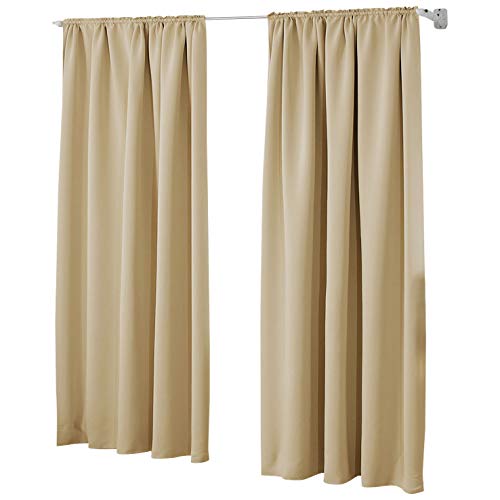 Laneetal 2er Set Gardinen, Verdunklungsvorhänge für Wohnzimmer Kinderzimmer, Blickdicht, Kräusebänder für Schiene, 250 g/m², kälteschutz lichtdicht, 140 x 245 cm, Champagne Laneetal 2er Set Gardinen, Verdunklungsvorhänge für Wohnzimmer Kinderzimmer, Blickdicht, Kräusebänder für Schiene, 250 g/m², kälteschutz lichtdicht, 140 x 245 cm, Champagne von Laneetal