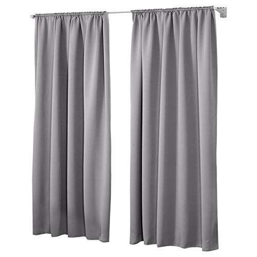 Laneetal 2er Set Gardinen, Verdunklungsvorhänge für Wohnzimmer Kinderzimmer, Blickdicht, Kräusebänder für Schiene, 250 g/m², kälteschutz lichtdicht, 140 x 175 cm, Dunkelgrau Laneetal 2er Set Gardinen, Verdunklungsvorhänge für Wohnzimmer Kinderzimmer, Blickdicht, Kräusebänder für Schiene, 250 g/m², kälteschutz lichtdicht, 140 x 175 cm, Dunkelgrau von Laneetal