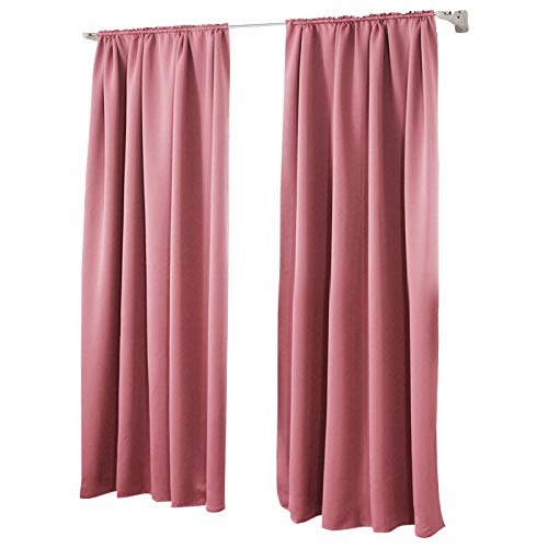 Laneetal 2er Set Gardinen, Verdunklungsvorhänge für Wohnzimmer Kinderzimmer, Blickdicht, Kräusebänder für Schiene, 250 g/m², kälteschutz lichtdicht, 140 x 245 cm, Rosa Laneetal 2er Set Gardinen, Verdunklungsvorhänge für Wohnzimmer Kinderzimmer, Blickdicht, Kräusebänder für Schiene, 250 g/m², kälteschutz lichtdicht, 140 x 245 cm, Rosa von Laneetal