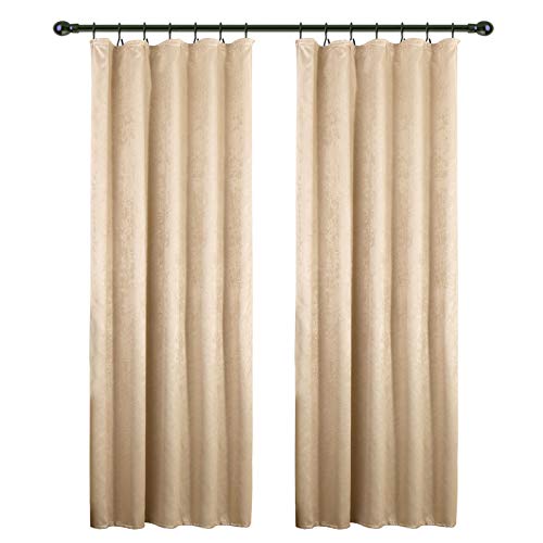 Laneetal Verdunklungsvorhang mit Kräuselband, Thermovorhang Blickdicht, 270g/m² Schwerer Verdunklungsstoff, Thermo für Schlafzimmer, Lichtundurchlässig, 135x225 cm, Champagner, 2 Stücke Laneetal Verdunklungsvorhang mit Kräuselband, Thermovorhang Blickdicht, 270g/m² Schwerer Verdunklungsstoff, Thermo für Schlafzimmer, Lichtundurchlässig, 135x225 cm, Champagner, 2 Stücke von Laneetal
