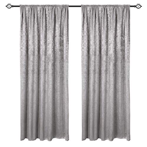 Laneetal Verdunklungsvorhang mit Kräuselband, Thermovorhang Blickdicht, 270g/m² Schwerer Verdunklungsstoff, Thermo für Schlafzimmer, Lichtundurchlässig, 135x225 cm, Silbergrau, 2 Stücke Laneetal Verdunklungsvorhang mit Kräuselband, Thermovorhang Blickdicht, 270g/m² Schwerer Verdunklungsstoff, Thermo für Schlafzimmer, Lichtundurchlässig, 135x225 cm, Silbergrau, 2 Stücke von Laneetal