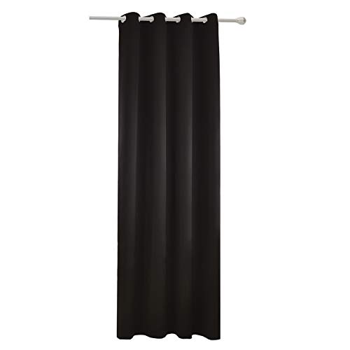 Laneetal Verdunklungsvorhang mit Ösen 1 Stück Leichter Thermovorhang Blickdicht Verdunklungsgardine in Anthrazit 135x225 cm Thermogardine für Schlafzimmer Lichtundurchlässig von Laneetal