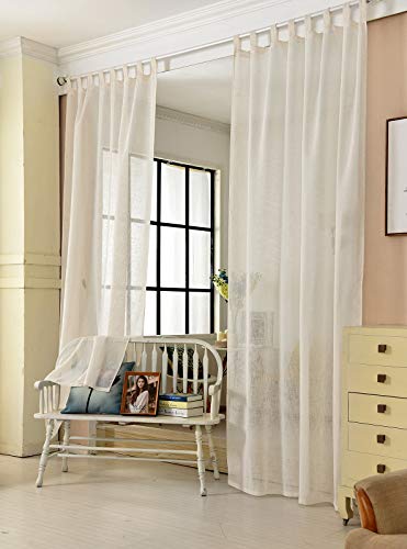 Transparente Gardine mit Schlaufen 1 Stück Fensterschal in Leinen-Optik Dekoschal in Creme 140x225 cm Schlaufenschal für Schlafzimmer Kinderzimmer Küche Stores Vorhang Fenstervorhang Transparente Gardine mit Schlaufen 1 Stück Fensterschal in Leinen-Optik Dekoschal in Creme 140x225 cm Schlaufenschal für Schlafzimmer Kinderzimmer Küche Stores Vorhang Fenstervorhang von Laneetal