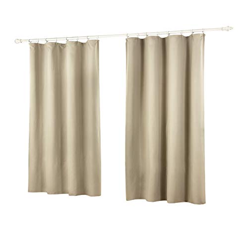 Laneetal Verdunklungsvorhang mit Kräuselband, Leichter Thermovorhang Blickdicht, Verdunklungsgardine, Thermogardine für Schlafzimmer, Gardine Lichtundurchlässig, Sand, 135x175 cm, 2 Stücke von Laneetal