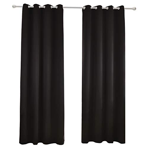 Verdunklungsvorhang mit Ösen 2 Stücke Leichter Thermovorhang Blickdicht Verdunklungsgardine in Anthrazit 135x225 cm Thermogardine für Schlafzimmer Gardine Lichtundurchlässig von Laneetal
