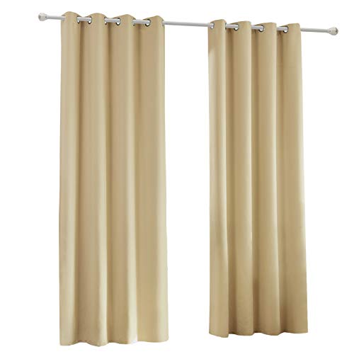 Verdunklungsvorhang mit Ösen 2 Stücke Leichter Thermovorhang Blickdicht Verdunklungsgardine in Champagner 135x225 cm Thermogardine für Schlafzimmer Gardine Lichtundurchlässig Verdunklungsvorhang mit Ösen 2 Stücke Leichter Thermovorhang Blickdicht Verdunklungsgardine in Champagner 135x225 cm Thermogardine für Schlafzimmer Gardine Lichtundurchlässig von Laneetal
