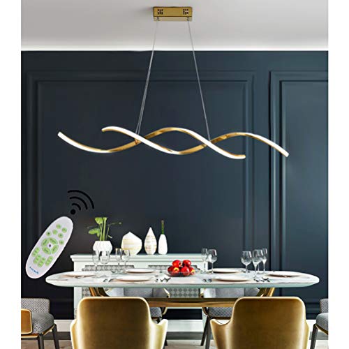 Hängelampe Esstisch Pendelleuchte LED Wohnzimme Esszimmer Decken Hängend Lampe Moderne Dimmbar mit Fernbedienung Hängeleuchte Acryl-schirm Design Kronleuchter für Esstischlampe Küchenlampe Bürolampen von Lanekd