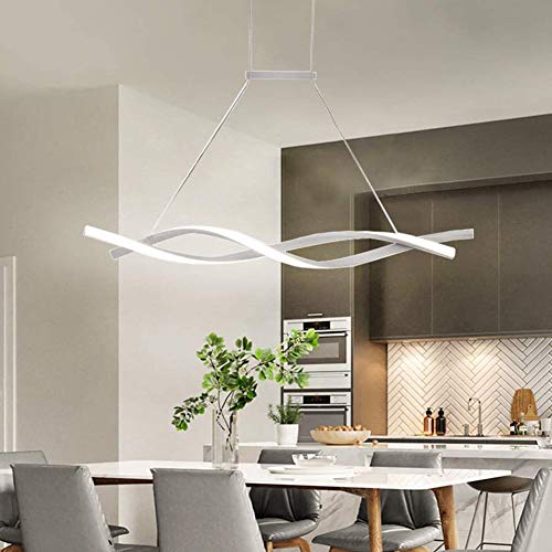 Hängelampe LED Esszimmerlampe Pendelleuchte Esstisch Lampe Wohnzimmerlampe Dimmbar mit Fernbedienung Moderne Kronleuchter Deckenleuchte Höhenverstellbar Schlafzimmer Büro Bad Lampe Deko Küchenlampe von Lanekd