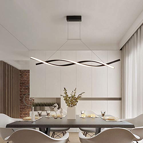 Hängeleuchte Hängelampe Esstisch Höhenverstellbar LED Pendelleuchte Esszimmer Lampe Esstischlamp Wohnzimmerlampe Modern Welle Design Deko Decken Hängend Leuchte für Schlafzimmer Flur Balkon Hotel Bar von Lanekd