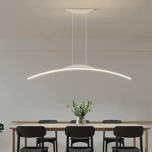 L120cm LED Esstisch Lampe Pendelleuchte Dimmbar 3000K〜6500K Moderne Schwarz Esszimmerlampe Wohnzimmer Küchen Hänge Lampe Mit Fernbedienung Hängend Leuchte Höhenverstellbar Büro Bar Decken Lampe von Lanekd