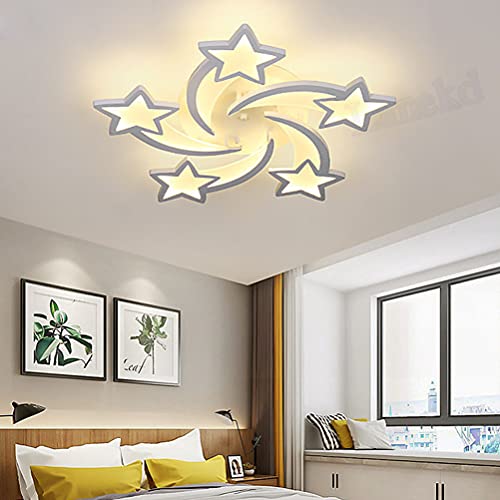 LED Deckenleuchte Lampe Dimmbar kinderzimmer Deckenbeleuchtung Wohnzimmer Schlafzimmer Deko Deckenlampe Moderne Stern Design Mädchen Junge Decke Leuchte mit Fernbedienung Esstisch Esszimmer Lampen von Lanekd