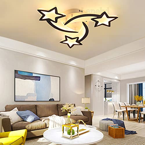 LED Deckenleuchte Lampe Dimmbar kinderzimmer Deckenbeleuchtung Wohnzimmer Schlafzimmer Deko Deckenlampe Moderne Stern Design Mädchen Junge Decke Leuchte mit Fernbedienung Esstisch Esszimmer Lampen von Lanekd