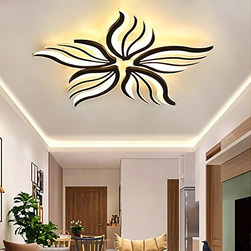 LED Deckenleuchte Modern Wohnzimmerlampe Dimmbar 3000K-6500K mit Fernbedienung Kreative Blume Design Deckenlampe Metall Acryl Lampenschirm Schlafzimmer Wohnzimmer Esszimmer Esstisch Flur Lampen von Lanekd