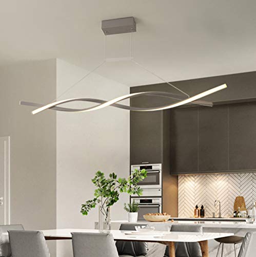 LED Pendelleuchte Esstisch Esszimmer Lampen Hängelampe Moderne Dimmbar Mit Fernbedienung Hängeleuchte Wohnzimmer Küchenlampen Hängend Leuchte für Büro Couchtisch Hotel Bar Deko Decke Pendellamp L120cm von Lanekd