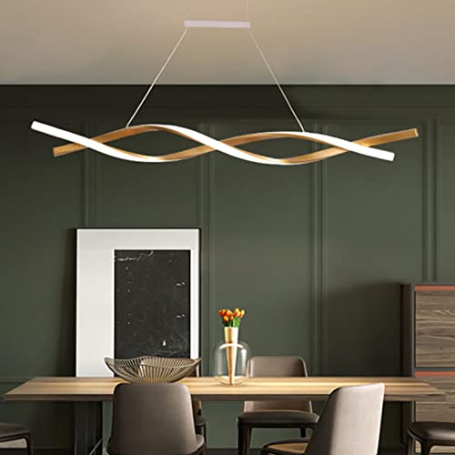 LED Pendelleuchte Esstisch Esszimmer Lampen Hängelampe Moderne Dimmbar Mit Fernbedienung Hängeleuchte Wohnzimmer Küchenlampen Hängend Leuchte für Büro Couchtisch Hotel Bar Deko Decke Pendellamp L120cm von Lanekd