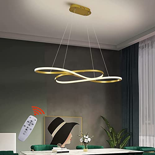 LED Pendelleuchte Esstisch Esszimmer Lampen Hängelampe Dimmbar mit Fernbedienung Küchen Wohnzimmer Hängend Leuchte Modern Kronleuchter Höhenverstellbar für Schlafzimmer Couchtisch Deko Deckenlampe von Lanekd