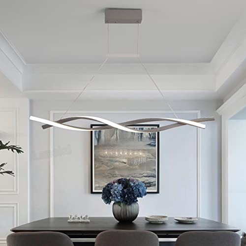 LED Pendelleuchte Esstisch Lampe Wohnzimmerlampe LED Esszimmerlampe Dimmbar mit Fernbedienung Moderne Kronleuchter Deckenleuchte Höhenverstellbar Hängelampe Schlafzimmer Büro Bad Lampe Küchenlampe von Lanekd
