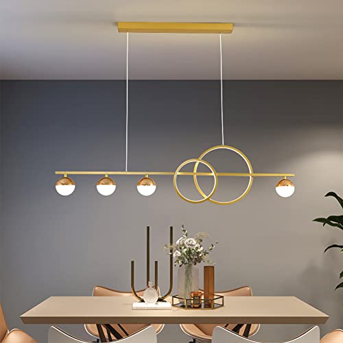 Lanekd LED Pendelleuchten Esszimmerlampen Esstischlampe Schwarz Modern Dimmbar Wohnzimmer Schlafzimmer LED Küchen Hängelampe mit Fernbedienung Höhenverstellbar Hängend Leuchten Esstisch Büro Lampe von Lanekd