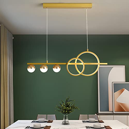 Lanekd LED Pendelleuchten Esszimmerlampen Esstischlampe Schwarz Modern Dimmbar Wohnzimmer Schlafzimmer LED Küchen Hängelampe mit Fernbedienung Höhenverstellbar Hängend Leuchten Esstisch Büro Lampe von Lanekd