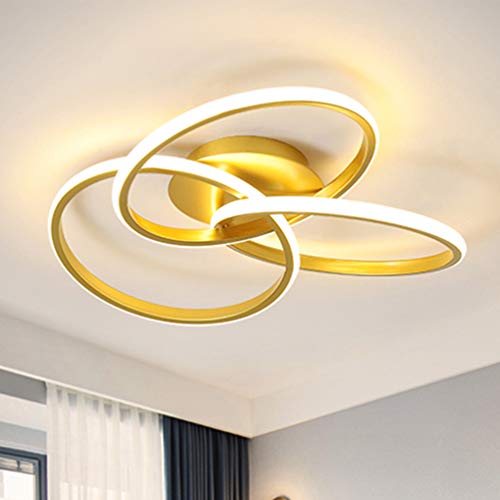 Lanekd Led Jugendzimmerleuchten Wohnzimmer Deckenlampe Modern Rund Ring Deckenleuchte Schlafzimmer Esszimmerlamp Dimmbar mit Fernbedienung 3000-6501K Pendelleuchte Acrylschirm Büro Flurlampe von Lanekd