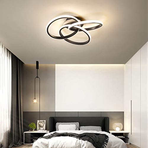 Lanekd Led Jugendzimmerleuchten Wohnzimmer Deckenlampe Modern Rund Ring Deckenleuchte Schlafzimmer Esszimmerlamp Dimmbar mit Fernbedienung 3000-6503K Pendelleuchte Acrylschirm Büro Flurlampe von Lanekd