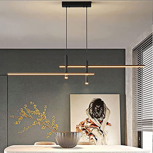 Moderne Pendelleuchte LED Esstisch Esszimmer Lampen Dimmbar Hängelampe mit Fernbedienung Küchenlampe Wohnzimmerlampe Hängend Leuchte Höhenverstellbar Deko Decken Hängeleuchte Büro Bar Flur Lampe von Lanekd