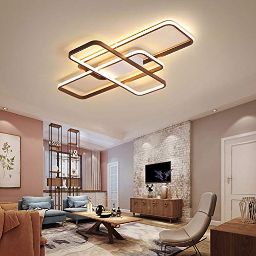 Wohnzimmer LED Deckenleuchte mit Fernbedienung Lichtfarbe/Helligkeit Dimmbar 3000K-7000K Decke Schlafzimmerlampe Modern Design Acryl-Schirm Flurlampe Hotell Wohnungs Küchen Deko Leuchte von Lanekd