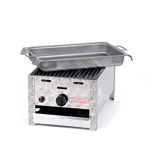 Gasgrill-Kombibräter 3,65 kW mit Grillrost und Stahlpfanne 1-flammig Gasgrill Grill Gastrobräter Profigrill Verein von Lang Grilltechnik