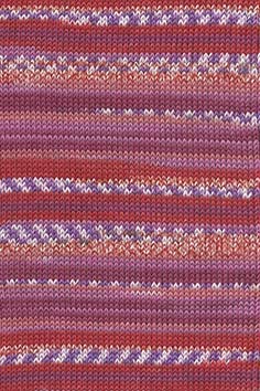 50g Baby Cotton Color - Farbe: 60 - Jacquarddruck rot/orange - Feine langstaplige Baumwolle aus kontrolliert biologischem Anbau. - (Lager: V-BRR-F) von Lang Yarns