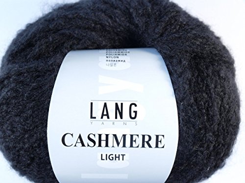 LANG YARNS Cashmere Light - Farbe: Schwarz (0004) - 25 g / ca. 85 m Wolle von Lang Yarns