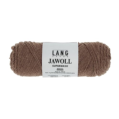 Lang Jawoll Superwash Sockenwolle Farbwahl (95 - mittleres dunkelbraun) von Lang Yarns