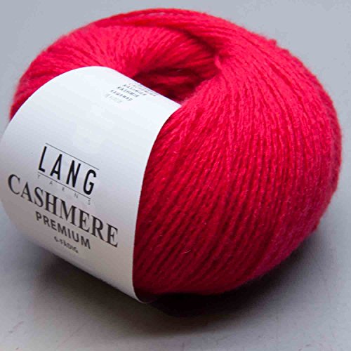 Lang Yarns - CASHMERE PREMIUM - Farbe 0060 Rot - 100% Kaschmirwolle (25 Gramm – 1 Knäuel) von Lang Yarns