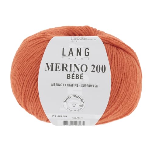 Lang Yarns Merino 200 Bébé 0359 orange von Lang Yarns