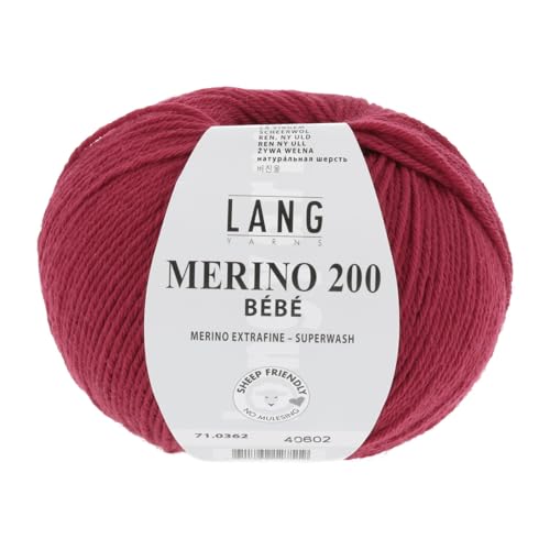 Lang Yarns Merino 200 Bébé 0362 weinrot von Lang Yarns