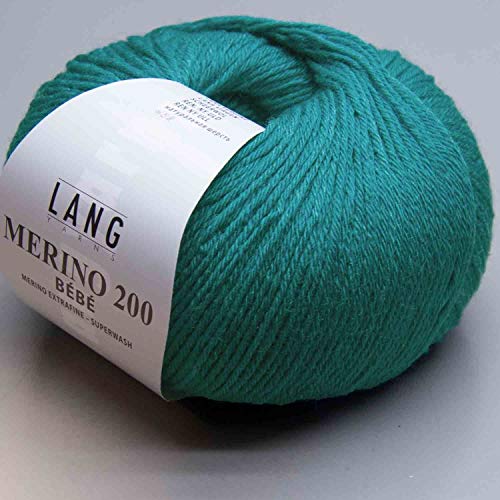 Lang Yarns Merino 200 Bébé 0388 petrol von Lang Yarns