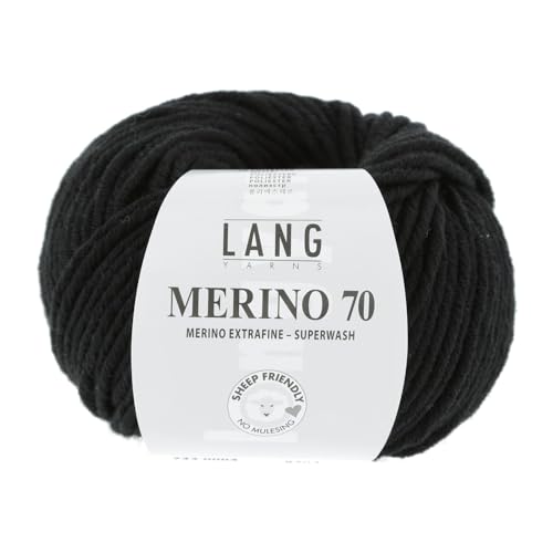 Lang Yarns Merino 70 - 0004 schwarz von Lang Yarns