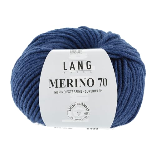 Lang Yarns Merino 70 - 0006 blau von Lang Yarns