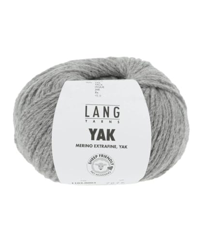 Lang Yarns Yak Merino Extrafine 03 - hellgrau meliert von Lang Yarns