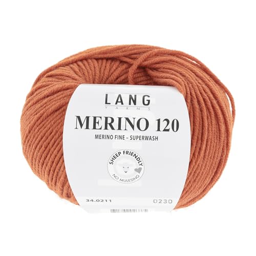 Merino 120 Superwash 0211 ziegel von Lang Yarns