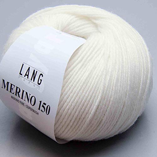 Merino 150 Superwash 0001 weiß von Lang Yarns