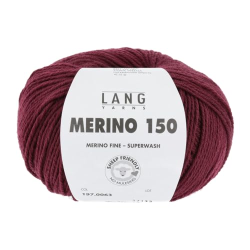 Merino 150 Superwash 0063 dunkelrot von Lang Yarns