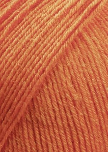 150g Super Soxx - Farbe: 59 - orange - 6-fädig in der klassischen 75/25 Mischung. - (Lager: BÜ-hR-150) von LangYarn