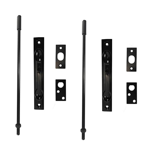 Langdoly Massiver Messing-Verlängerungsbolzen mit Stange, 30,5 cm, Satin-Schwarz, 2 Stück Langdoly Massiver Messing-Verlängerungsbolzen mit Stange, 30,5 cm, Satin-Schwarz, 2 Stück von Langdoly