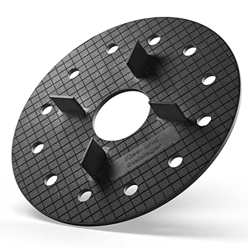 100x LANGFIT® Kieslager Splittbettlager Kiesbettlager mit 3mm Fugenkreuz – Plattenlager zum Verlegen von Terrassenplatten auf Kies, Splitt und Sand – Made in Germany – MS-KL3-15-G (ganze Scheibe) von Langfit