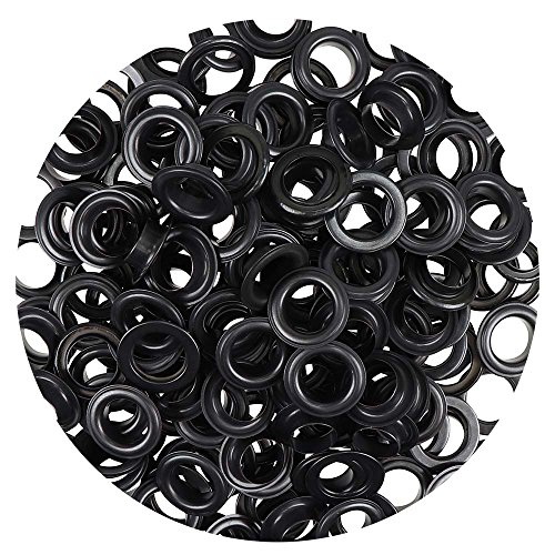100 Stück Metall Ösen rostfrei (Eyelet) mit Scheiben 14 mm für Leder Planen Zelte Kleidung (brüniert) von Langlauf Schuhbedarf