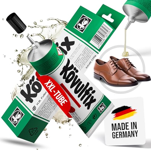 Extragroße Tube 120g Kövulfix Rekord Schuhkleber extra stark - der wasserfeste und elastische Textilkleber Sohlenkleber Absatzkleber Lederkleber Alleskleber made in Germany von Langlauf Schuhbedarf