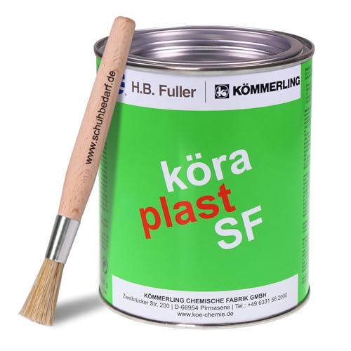 Köraplast SF 600g PVC Kleber I incl. Auftragspinsel - EPDM LKW Planen Kleber - Gewebeplanenkleber - Teichfolien - Zeltplanen - Polysterol - Weich PVC Reparaturkleber - Bootsplanen von Langlauf Schuhbedarf