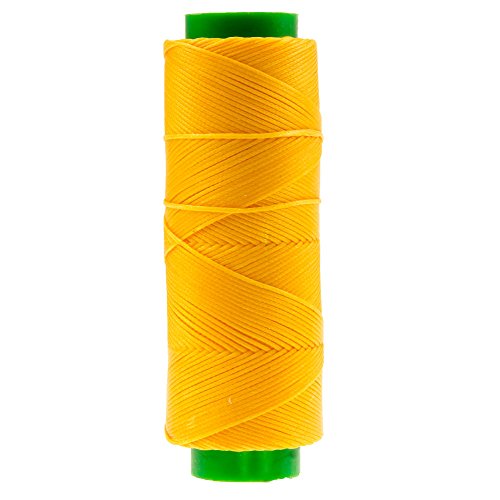 Langlauf Schuhbedarf gewachstes Ledergarn 0,75mm x 0,3mm - Sattlergarn aus Polyester reißfest & witterungsbeständig - Wachsgarn gewachster Forellenfaden in Profiqualität von Langlauf Schuhbedarf