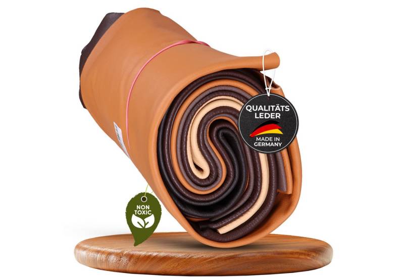 Langlauf Schuhbedarf Bastelnaturmaterial Lederstücke 1kg braun DIN A3 von Langlauf Schuhbedarf